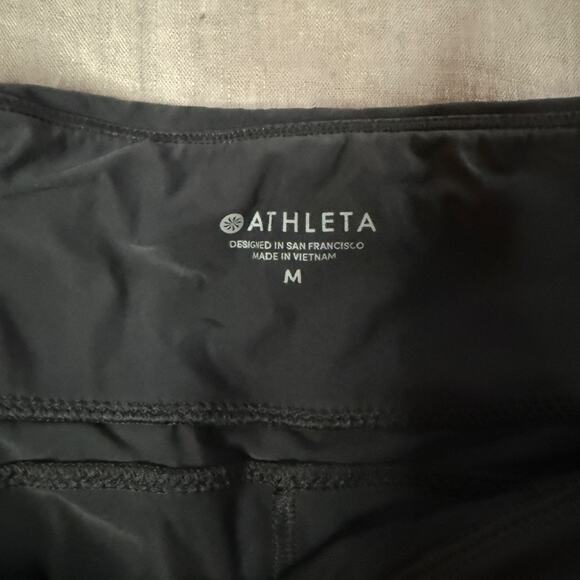 Athleta Leggings Stellar Cropped Zipper Pockets Black Medium - Picture 7 of 10